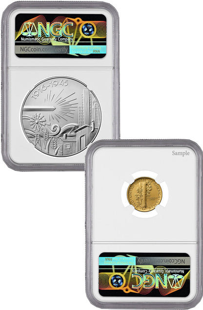 2026-W (P) Mercury Gold Coin Silver Medal Set AR 250 Label NGC SP70