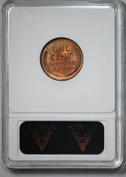 1916 Lincoln Wheat Cent 1C ANACS Soapbox MS64RB - TONED!