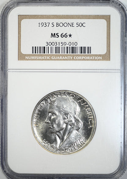 1937-S Boone Classic Commemorative Half Dollar 50C NGC MS66* Star