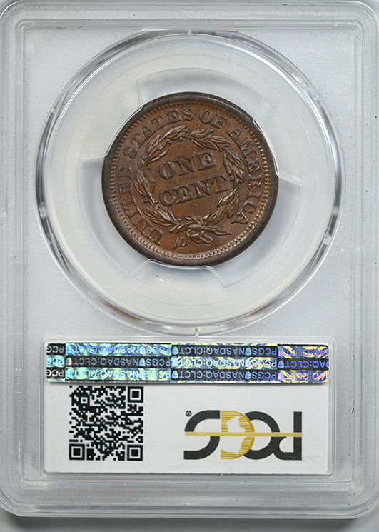 1853 Braided Hair Liberty Head Large Cent 1C PCGS MS65BN CAC