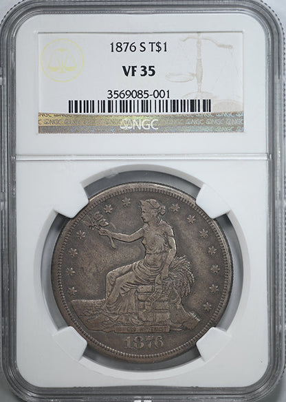 1876-S Trade Dollar T$1 NGC VF35