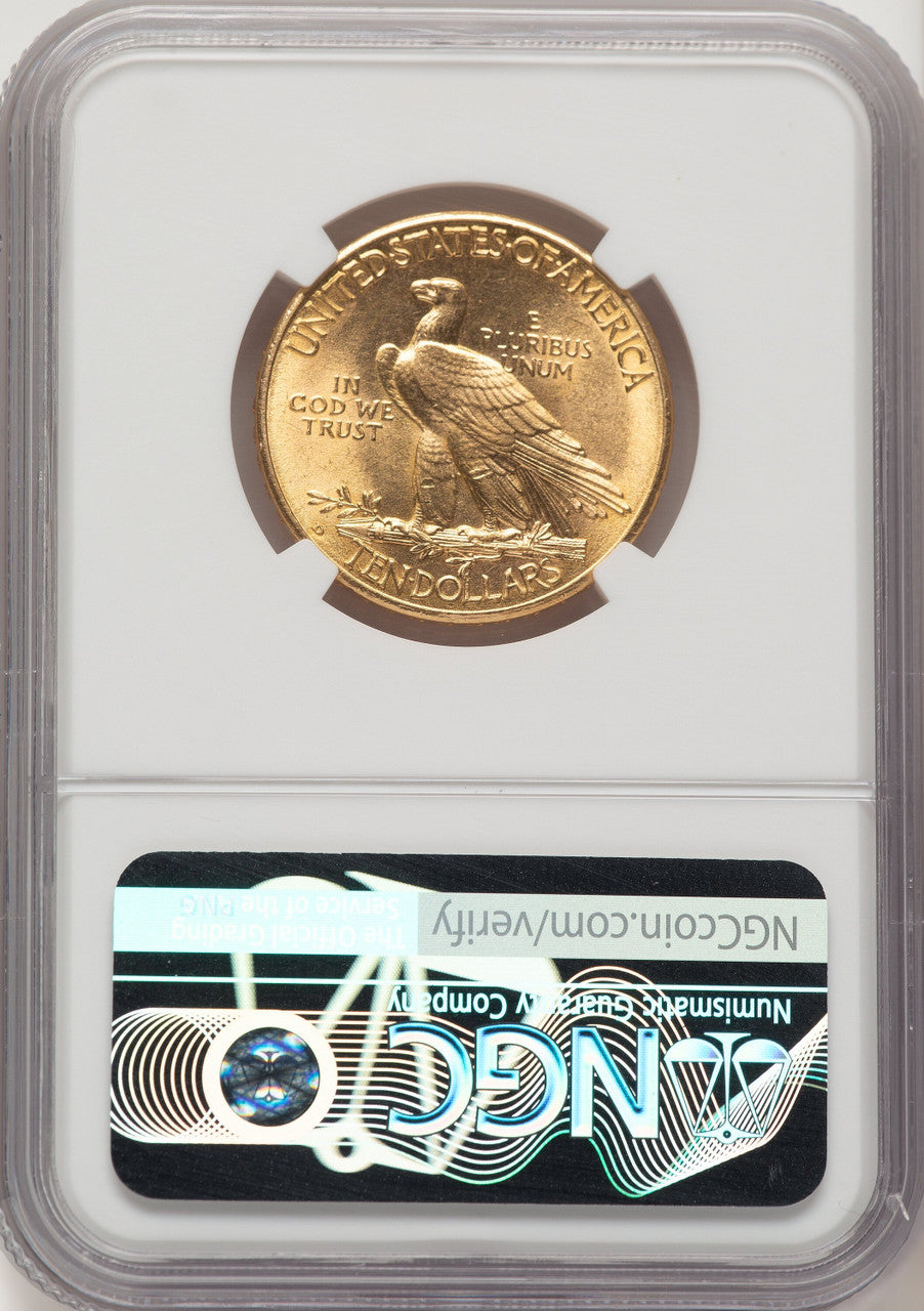 1908-D $10 MOTTO Indian Eagle NGC MS64