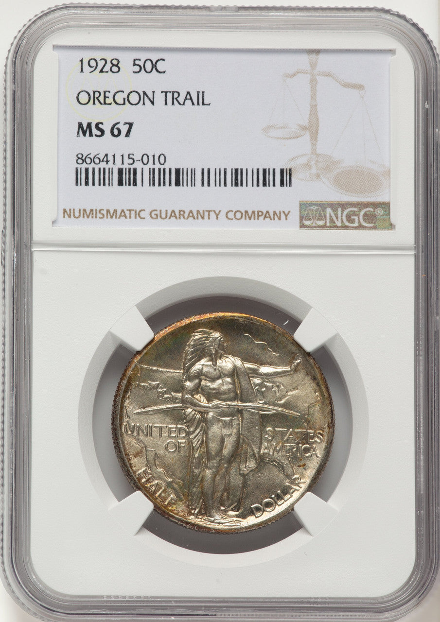 1928 50C Oregon Commemorative Silver NGC MS67