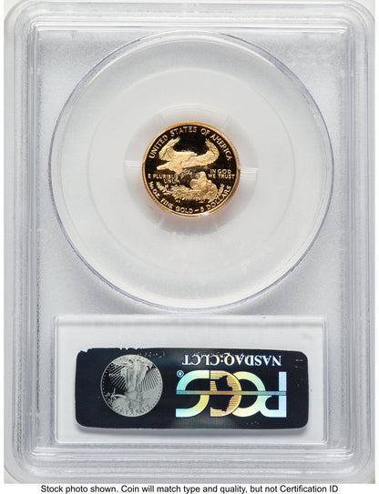 2000-W Proof Gold Eagle 1/10 oz Blue Gradient PCGS PR70