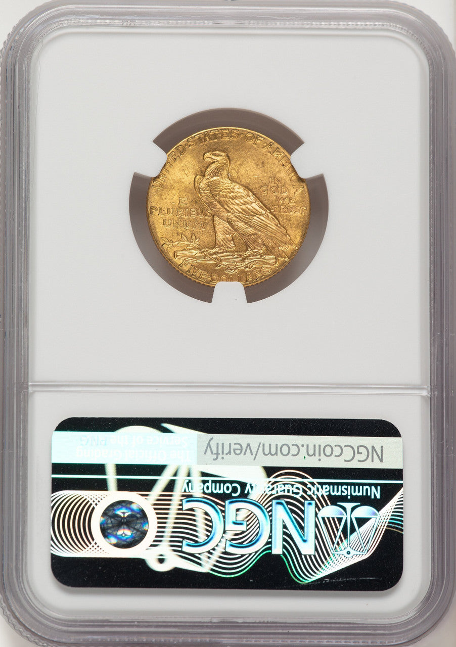 1915 $5 Indian Half Eagle NGC MS64