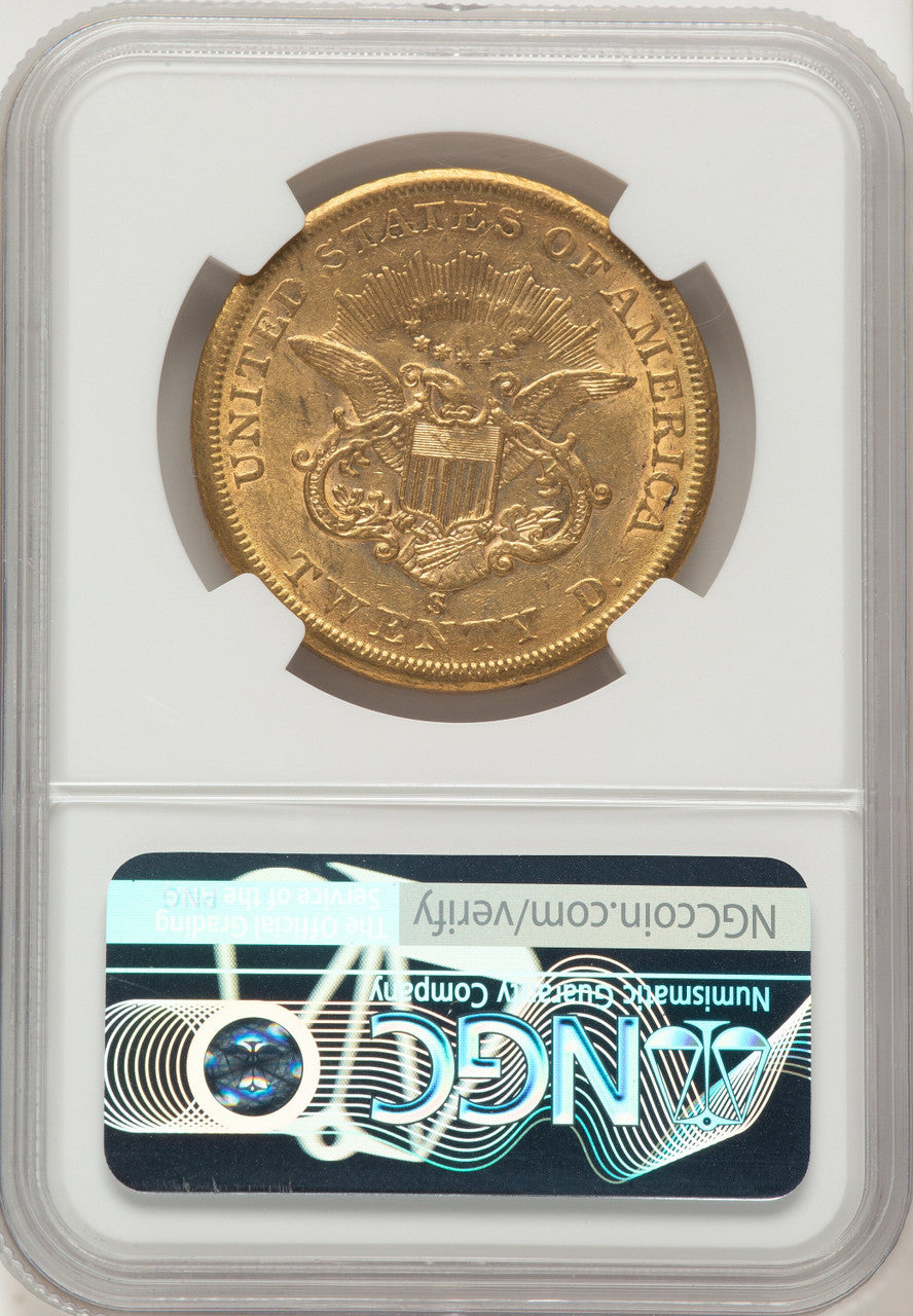 1860-S $20 Liberty Double Eagle NGC AU53