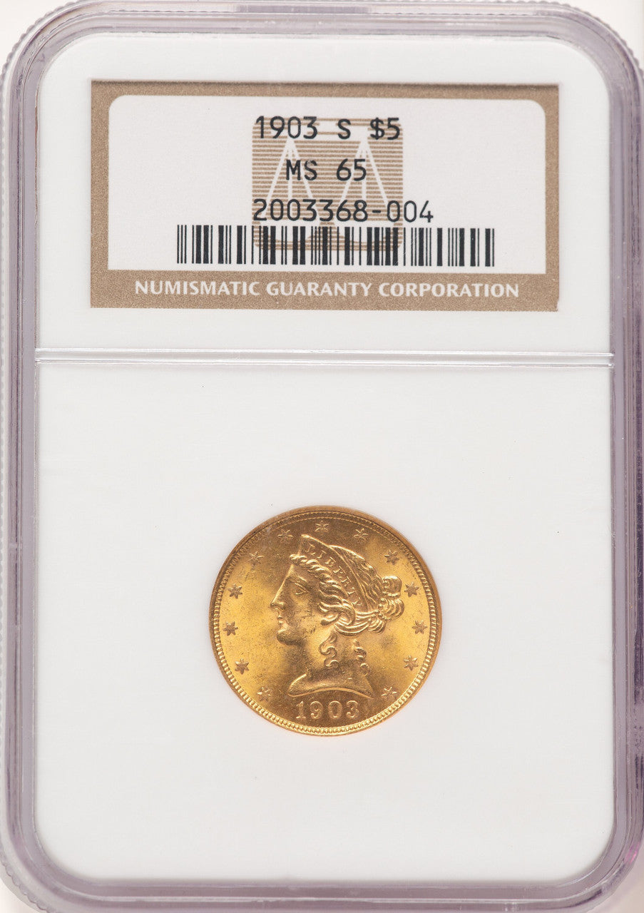 1903-S $5 Liberty Half Eagle NGC MS65