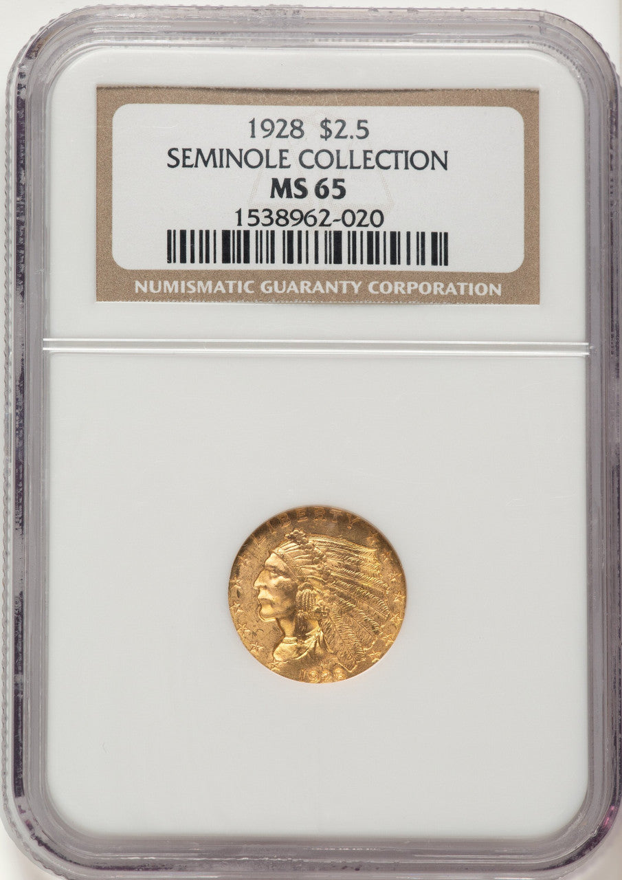 1928 $2.50 Indian Quarter Eagle NGC MS65