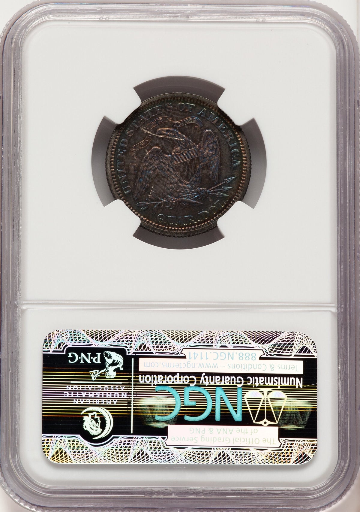 1869 25C Proof Seated Quarter NGC PR66