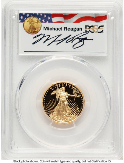 2015-W Proof Gold Eagle 1/4 oz Reagan Legacy Series Michael Reagan PCGS PR70