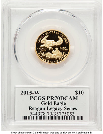 2015-W Proof Gold Eagle 1/4 oz Reagan Legacy Series Michael Reagan PCGS PR70