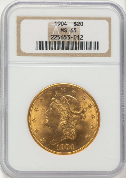 1904 $20 Liberty Liberty Double Eagle NGC MS65
