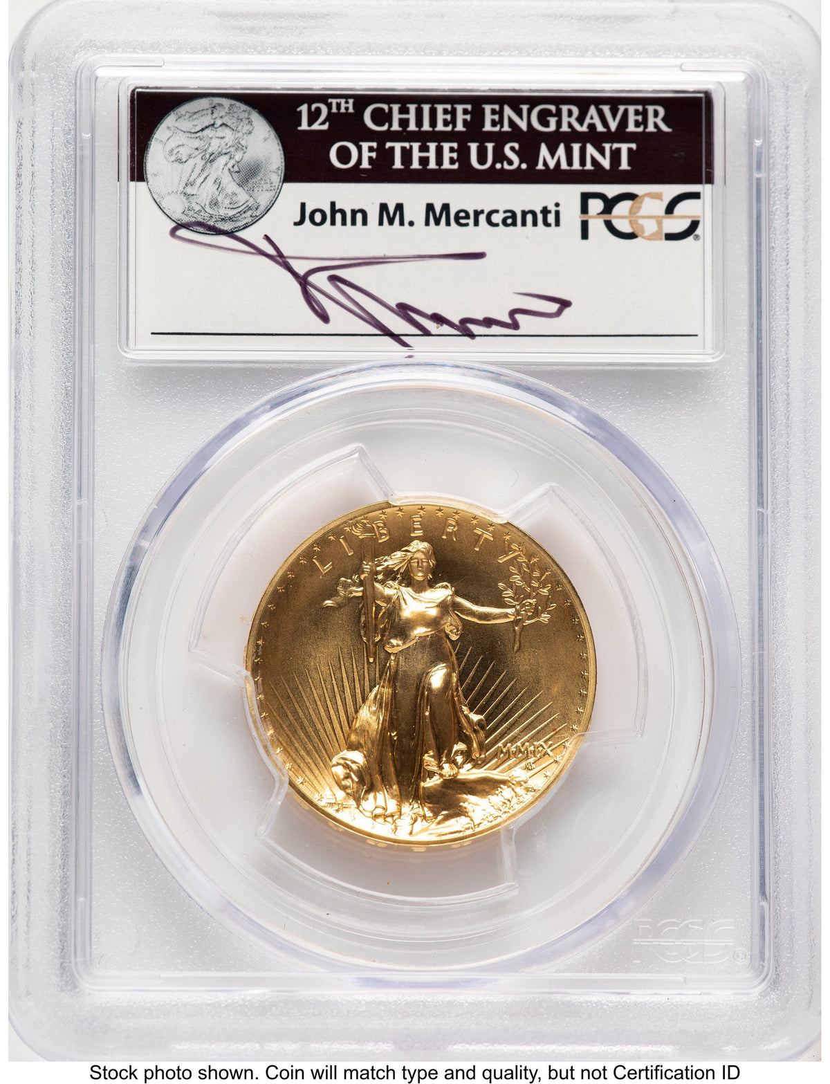 2009 G$20 Ultra High Relief John PCGS MS70 Mercanti