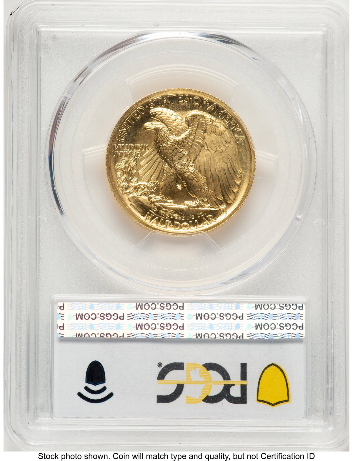 2016-W 50C Walking Liberty 100th Anniversary Gold Centennial Blue Gradient PCGS MS70