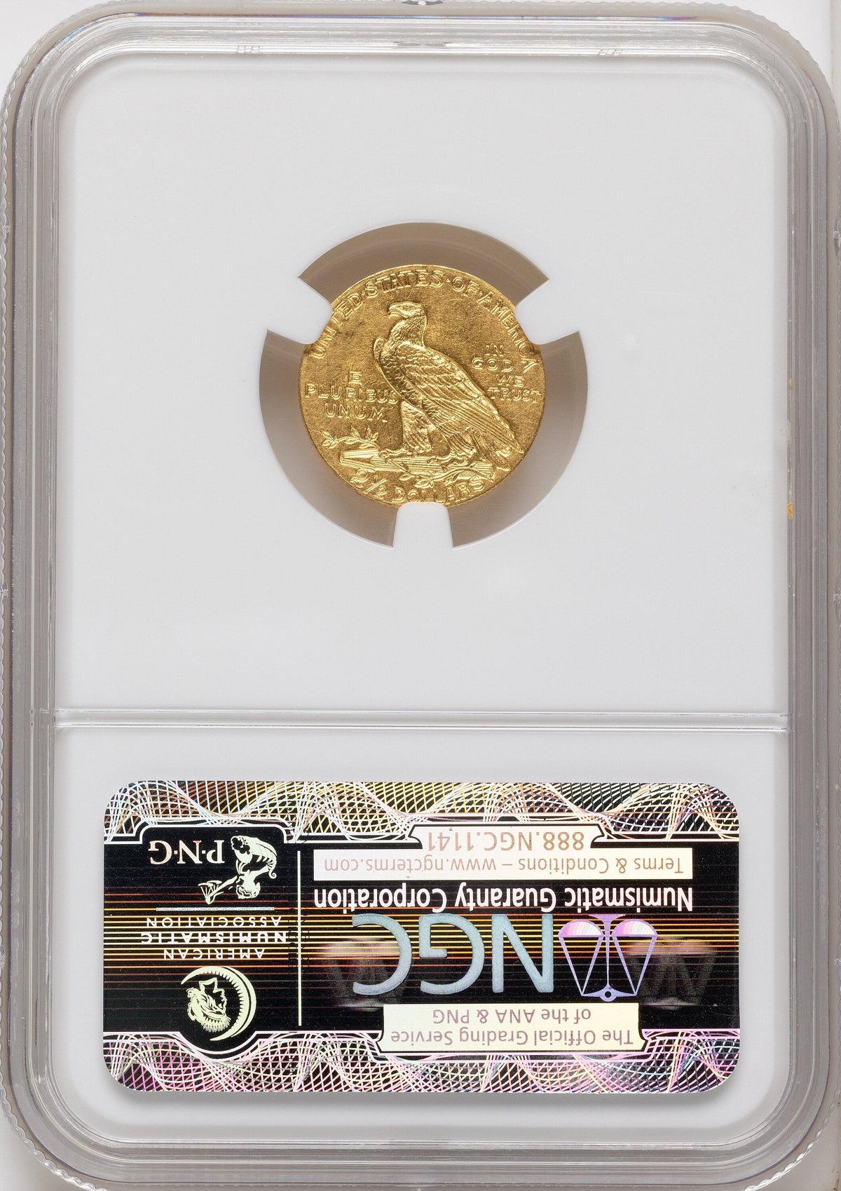 1911 $2.50 Indian Quarter Eagle NGC MS61