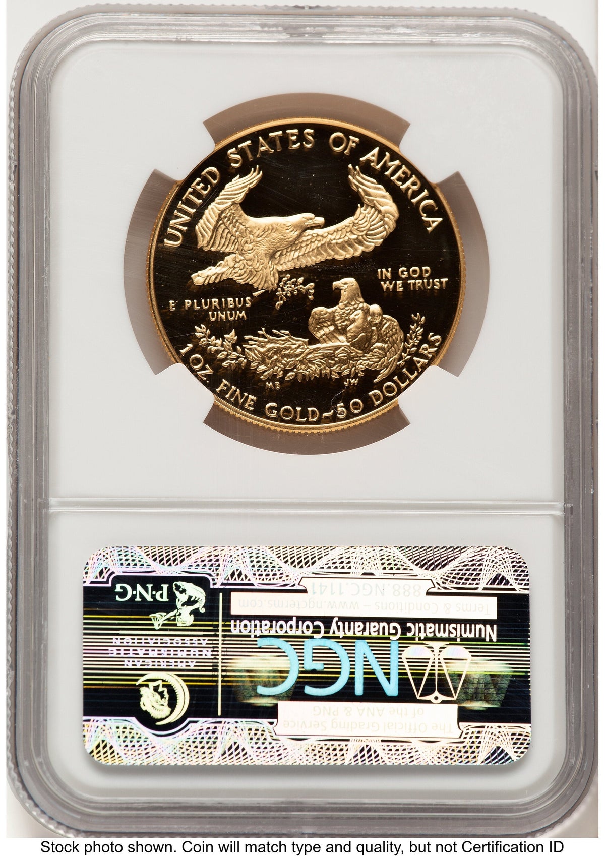 1990-W Proof Gold Eagle 1 oz Brown Label NGC PF70