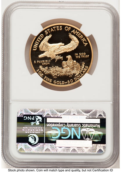 2001-W Proof Gold Eagle 1 oz Brown Label NGC PF70
