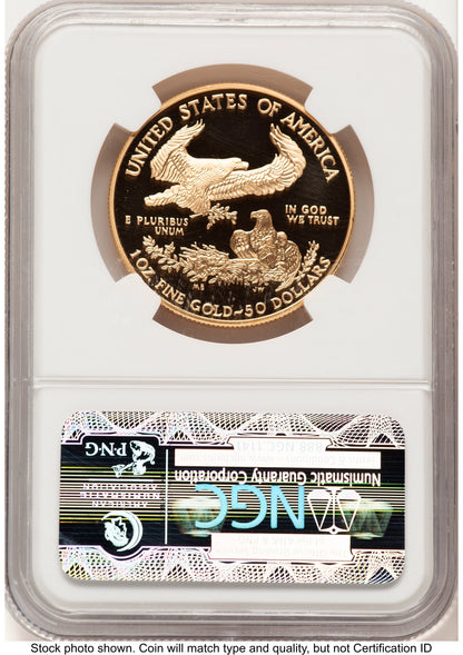 2002-W Proof Gold Eagle 1 oz Brown Label NGC PF70