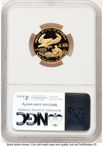 1988-P Proof Gold Eagle 1/4 oz Brown Label NGC PF70