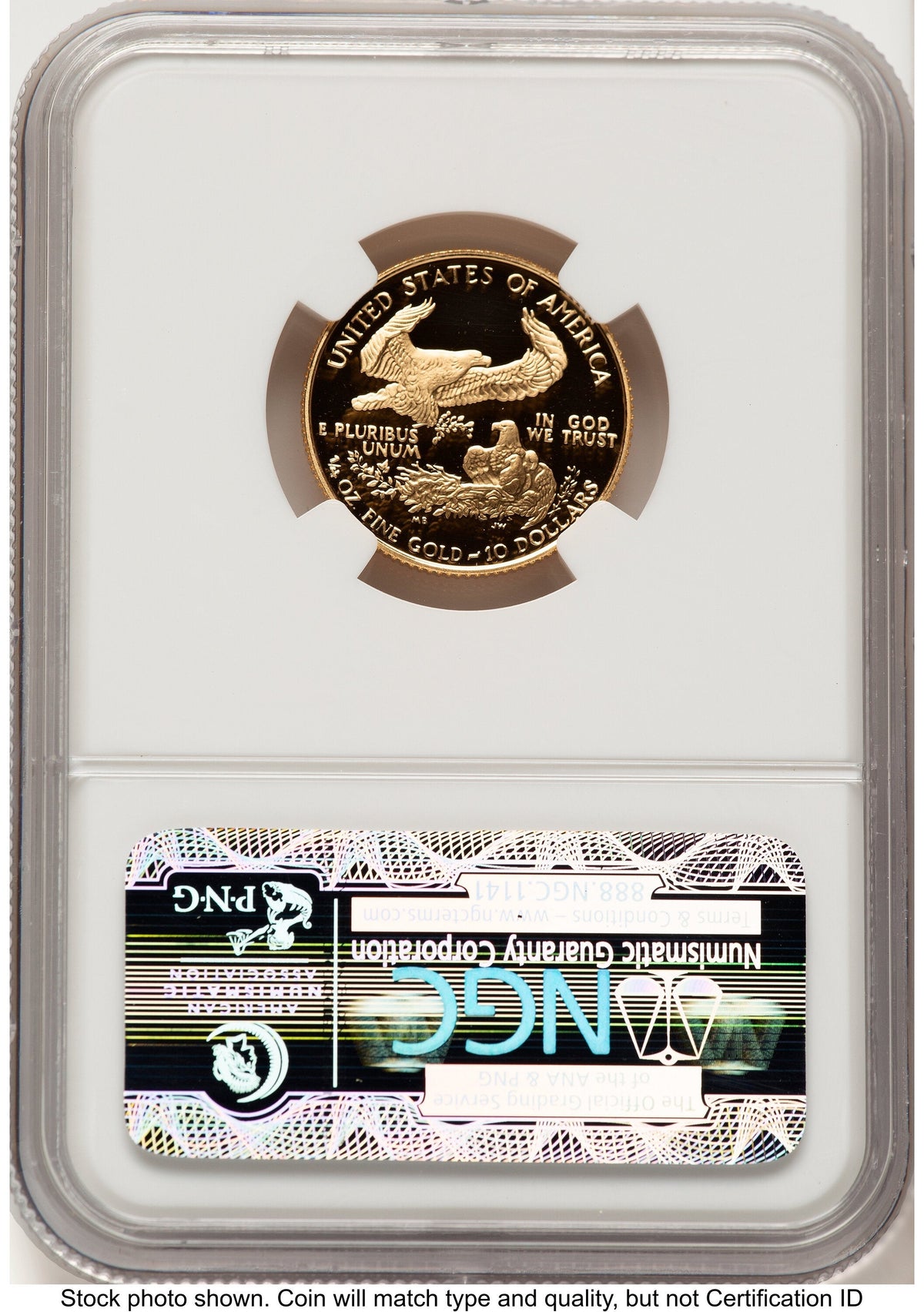 1989-P Proof Gold Eagle 1/4 oz Brown Label NGC PF70