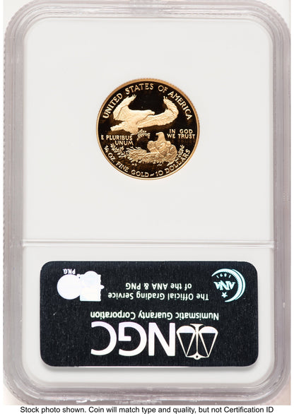 2005-W Proof Gold Eagle 1/4 oz Brown Label NGC PF70