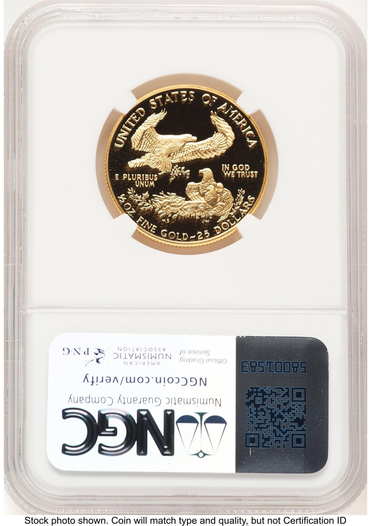 1989-P Proof Gold Eagle 1/2 oz Brown Label NGC PF70