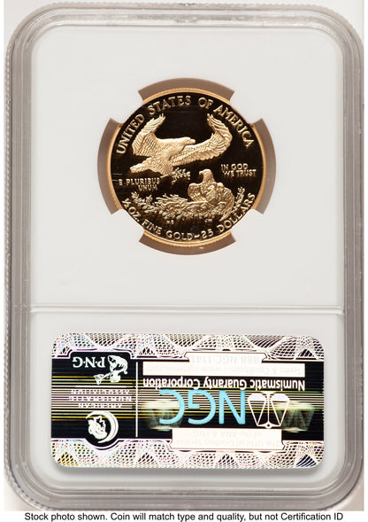 2001-W Proof Gold Eagle 1/2 oz Brown Label NGC PF70