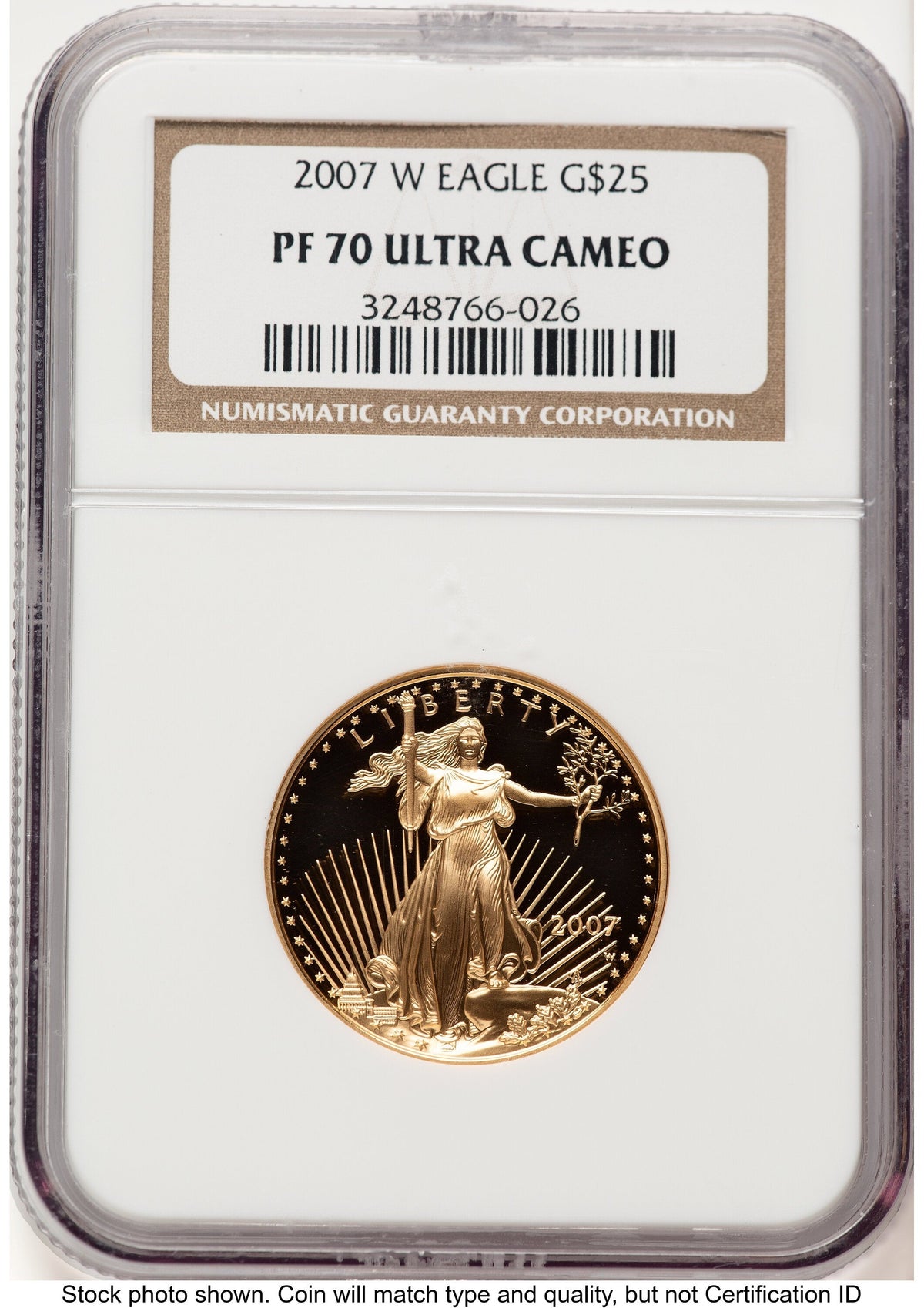 2007-W Proof Gold Eagle 1/2 oz Brown Label NGC PF70
