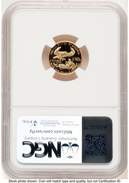 1998-W Proof Gold Eagle 1/10 oz Brown Label NGC PF70