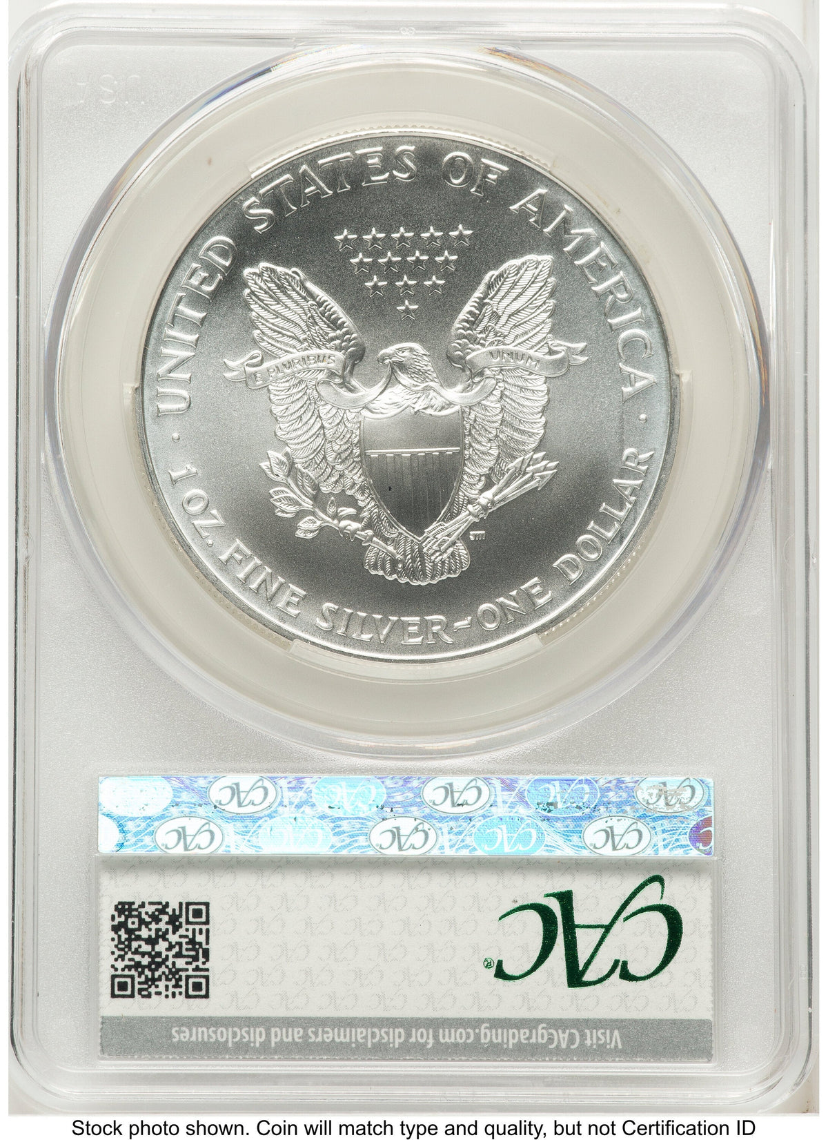 1997 Silver Eagle Silver Label CACG MS70