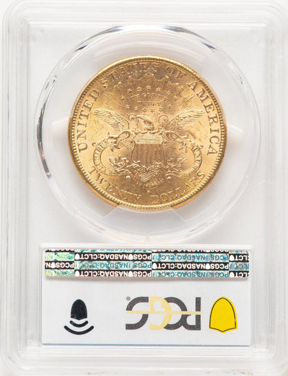 1891-S $20 CAC Blue Gradient Liberty Double Eagle PCGS MS63