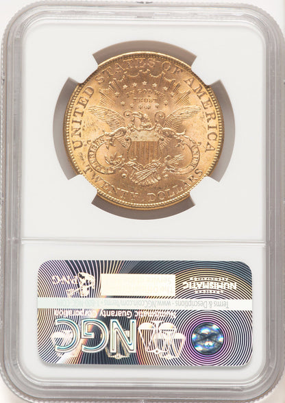 1901 $20 CAC Brown Label Liberty Double Eagle NGC MS63