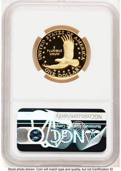 2025-W 1/2 oz Proof Gold Sacagawea 25th Anniversary FDI Jeff Garrett Red Book NGC PF70