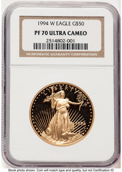 1994-W Proof Gold Eagle 1 oz Brown Label NGC PF70 (522240332)