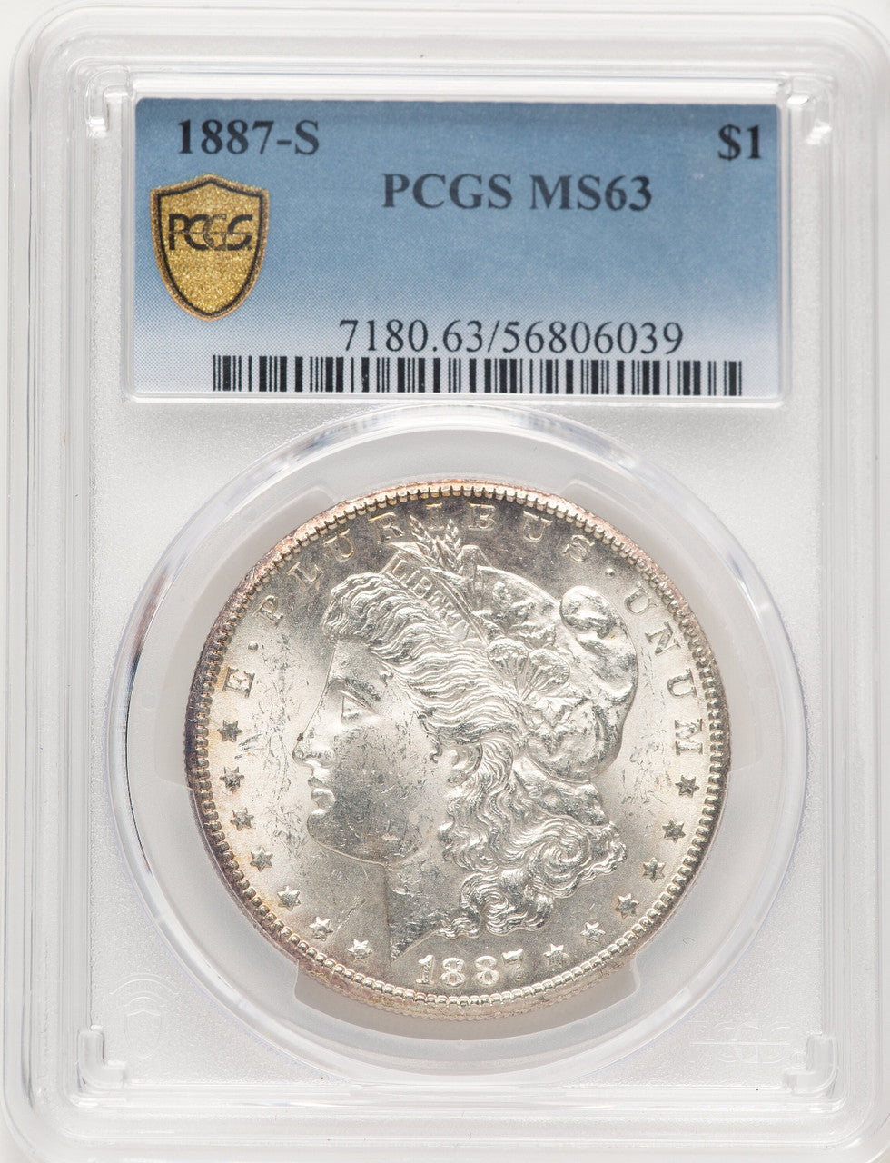 1887-S Morgan Dollar PCGS MS63