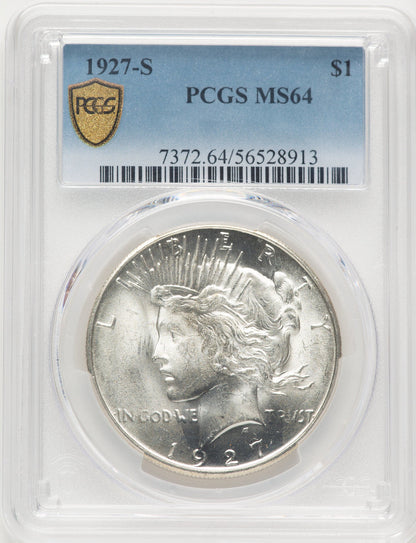 1927-S Peace Dollar PCGS MS64