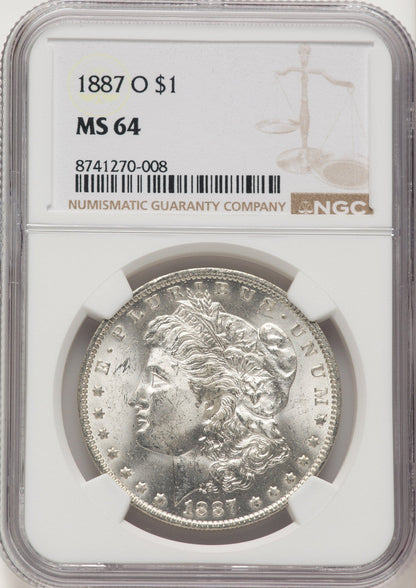 1887-O Morgan Dollar NGC MS64