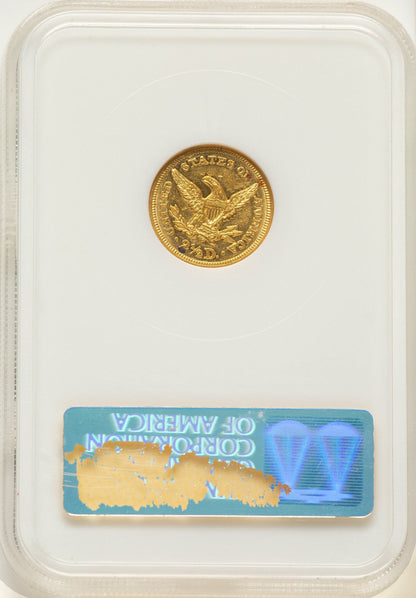 1847 $2.50 Liberty Quarter Eagle NGC MS61