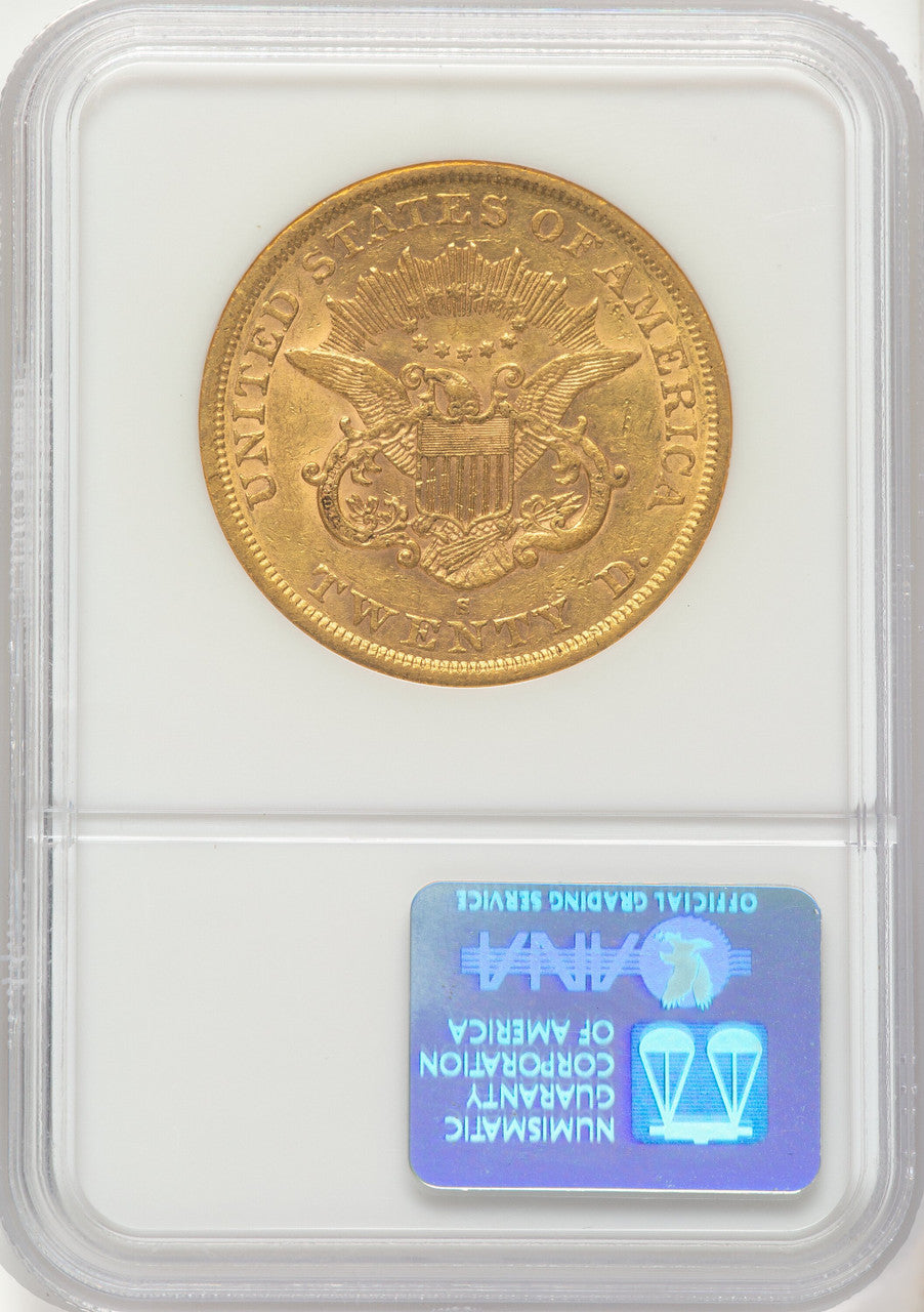 1863-S $20 Liberty Double Eagle NGC XF45