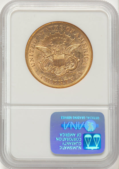1865-S $20 Liberty Double Eagle NGC AU50