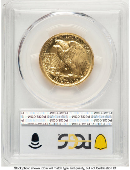 2016-W 50C Walking Liberty 100th Anniversary Gold Centennial Blue Gradient PCGS MS70