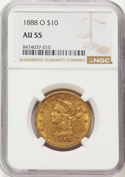1888-O $10 Liberty Eagle NGC AU55
