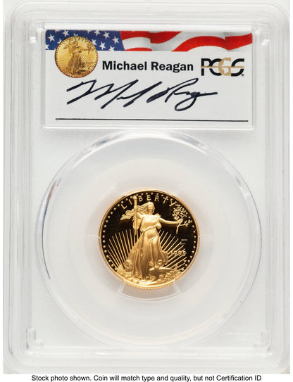 1995-W Proof Gold Eagle 1/4 oz Reagan Legacy Series Michael Reagan PCGS PR70