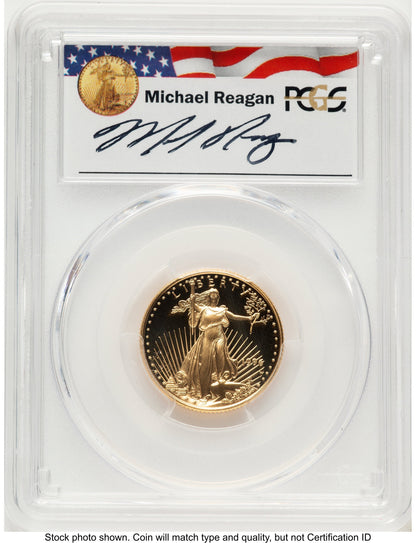 1996-W Proof Gold Eagle 1/4 oz Reagan Legacy Series Michael Reagan PCGS PR70
