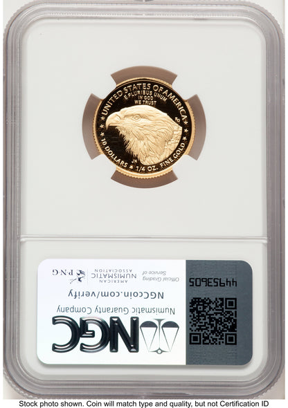 2024-W Proof Gold Eagle 1/4 oz NGC PF70 Ed Moy