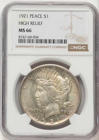 1921 Peace Dollar NGC MS66