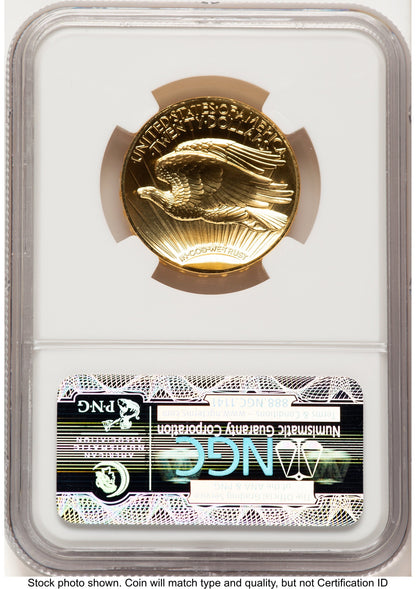 2009 G$20 Ultra High Relief PL Saint Gaudens Label NGC MS70