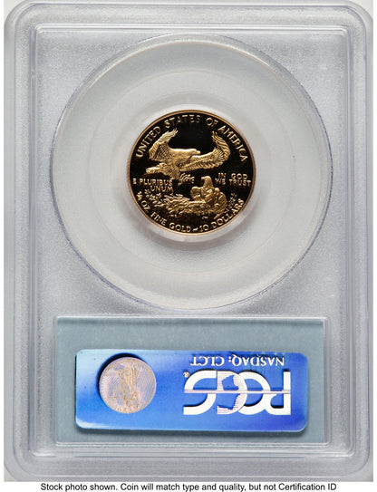 1991-P Proof Gold Eagle 1/4 oz Blue Label PCGS PR70