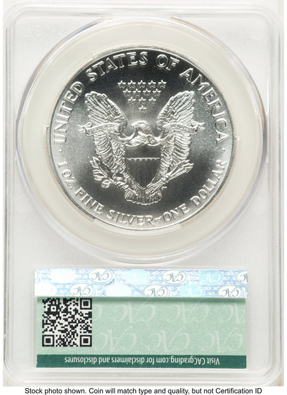 1989 Silver Eagle Non Designation CACG MS70