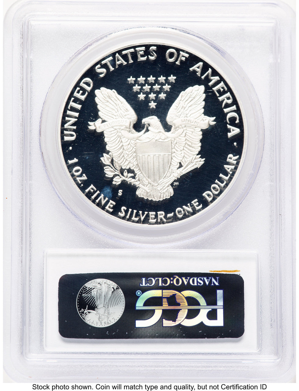 1986-S Proof Silver Eagle 1 oz Blue Gradient PCGS PR70 (763966018)